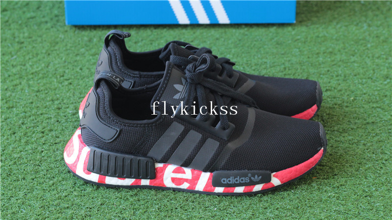 Supreme x Adidas NMD R1 Black Real Boost